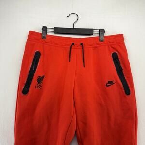 Liverpool Nike Tech Fleece Pants men's XL Red Embroidered Logo Soccer Futbol